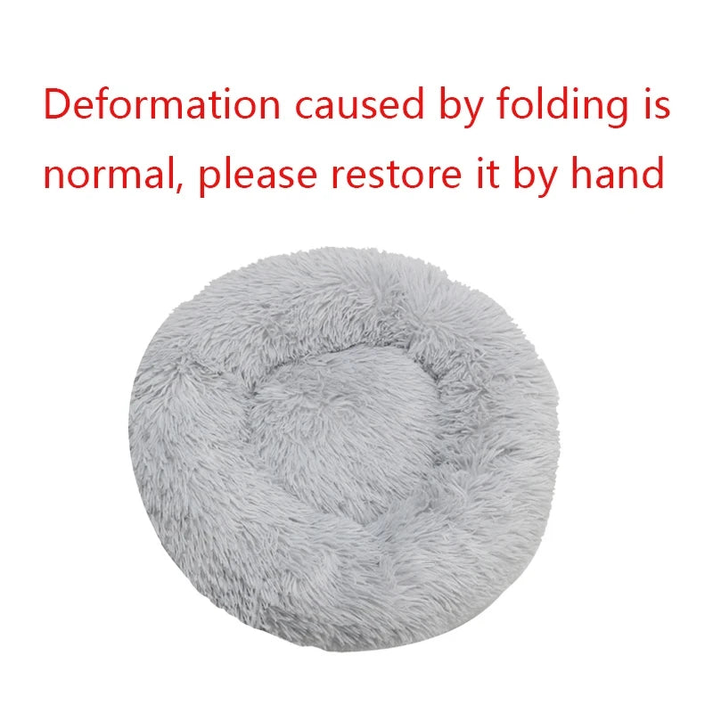Plush Round Pet Bed