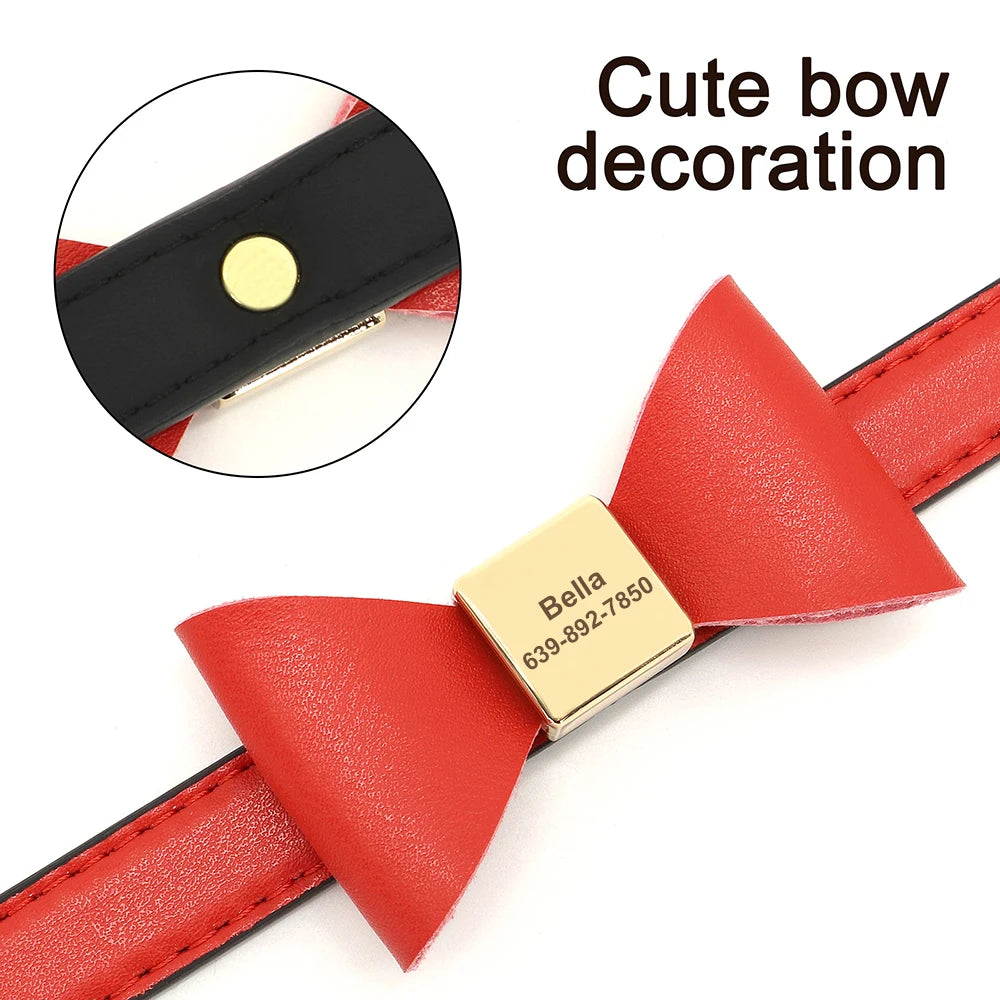 Custom Dog Collar With Bow