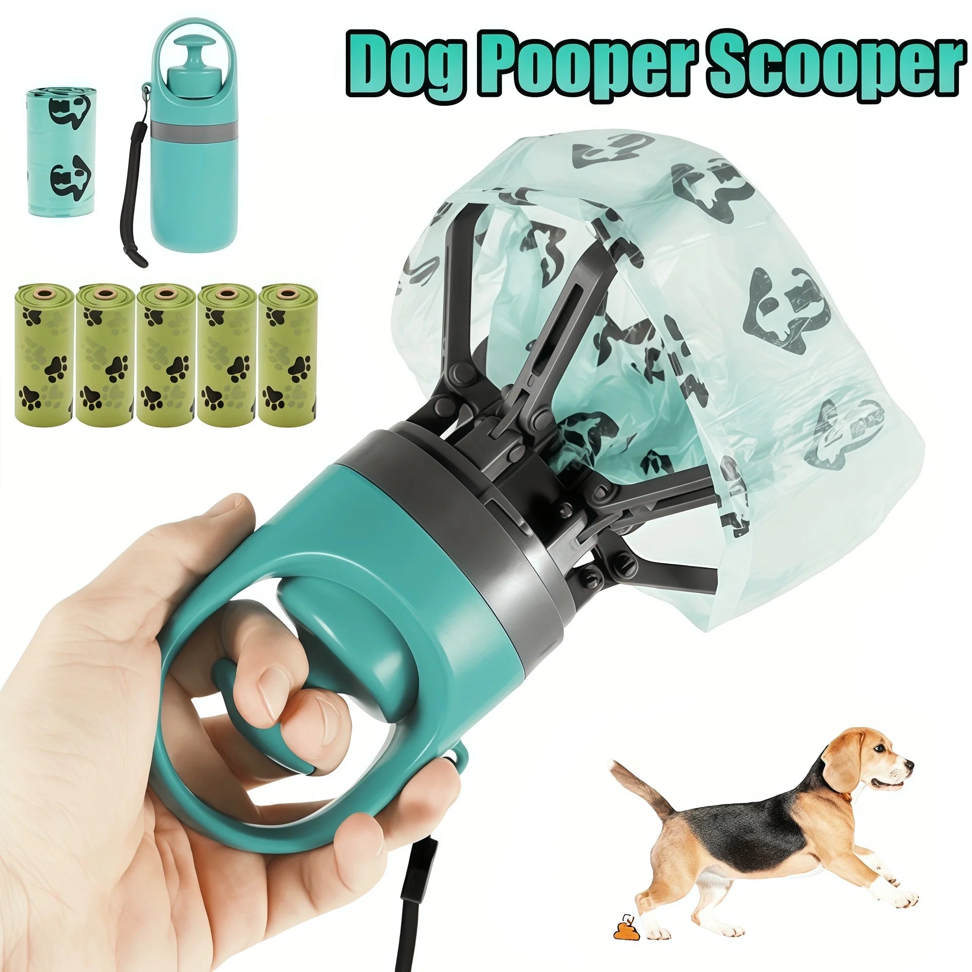 QuickPaw Pro Handheld No-Touch Poop Grabber