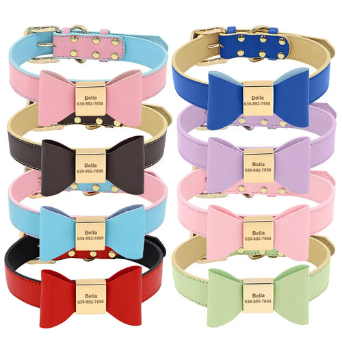 Custom Dog Collar With Bow